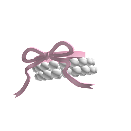 ♡ Cutesy pearls bracelet with pink lace bow ♡ thumbnail