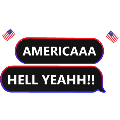 4th of July AMERICAAA! text
