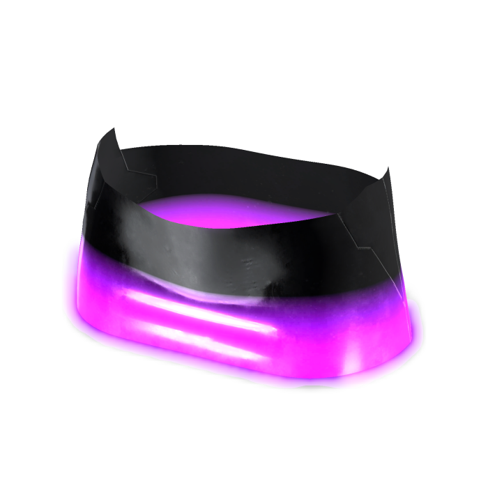 ʚ♡ɞ black latex miniskirt (neon purple emissive)