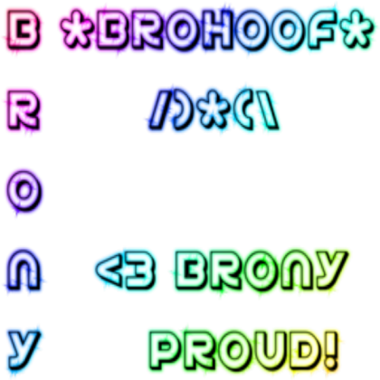 Brony (Transparent) Roblox decal