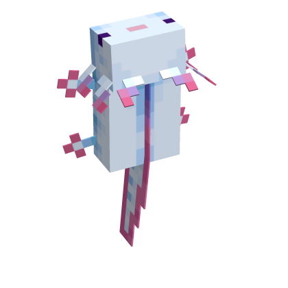 White Axolotl Backpack Roblox item