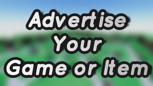Advertise Your Game or Item