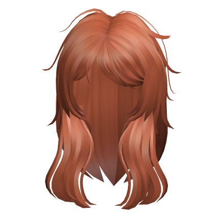 ♡ cute scruffy emo messy ginger hair Roblox item