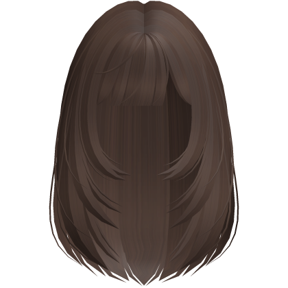 ♡꒰medium sideswept bangs anime hair in brown꒱ Roblox item