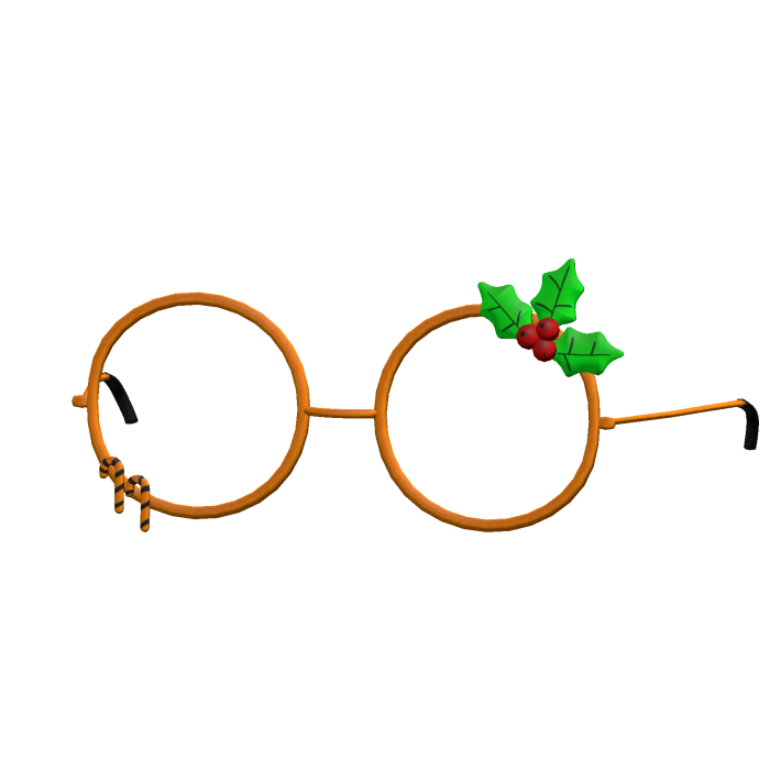 orange christmas glasses