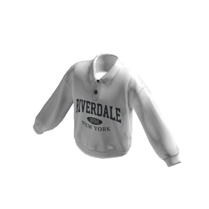 Y2K Vintage Baggy Polo Sweater (White)