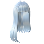 Blue Messy Hime Cut