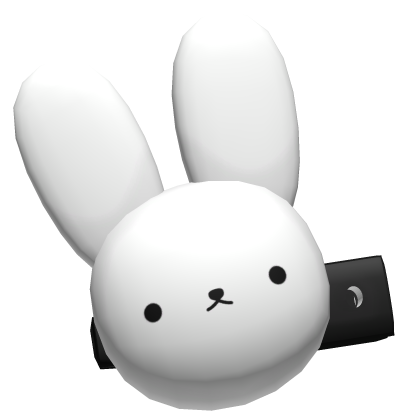 ♡ cutesy baby bunny rabbit hair clip black + white Roblox item