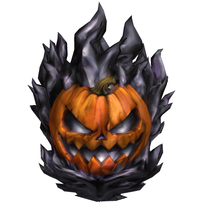 Halloween Flame Pumpking Head