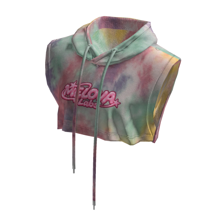 Y2K Pastel Tie-Dye ALIVE SLEEVELESS CROP TOP