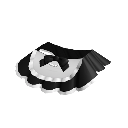 Cute Pearl Bow Princess Maid Skirt in Black&White thumbnail