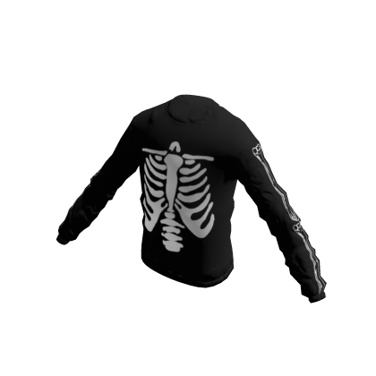 Skeleton Bones Long Sleeve (Black)