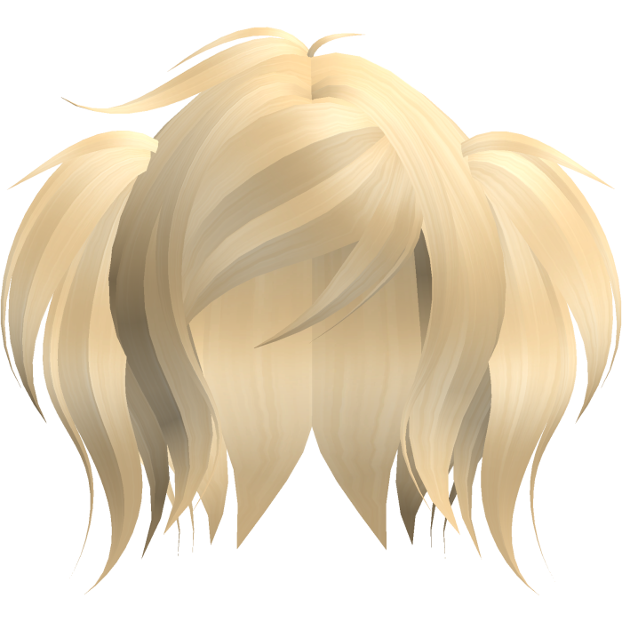 cute emo short fluffy moe pigtails in yellow