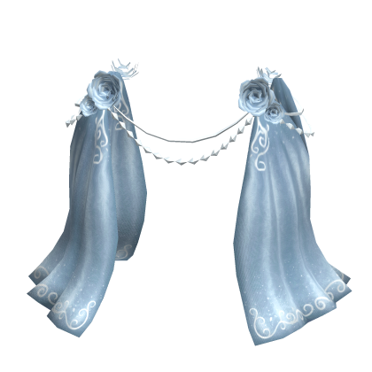 Light Blue and White Rose Goddess Skirt (1.0)