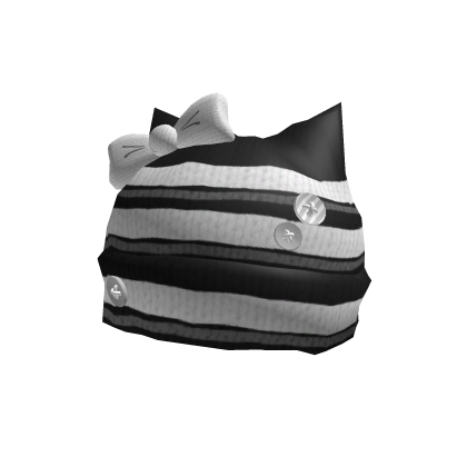 Cute Knitted Beanie with Cat Ears [Black & White]