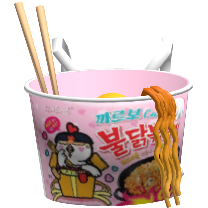 Cute Korean Buldak Pink Ramen Backpack 3.0