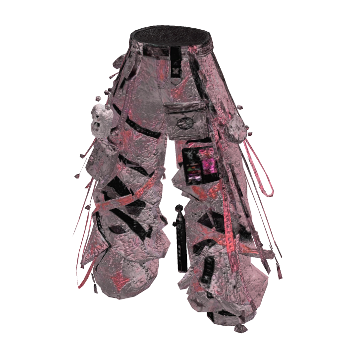Pink Y3K Holographic Cargo Pants [PBR]