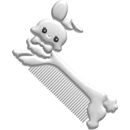 Kawaii Cute Hair Comb Sparkle Rabbit Bunny White Roblox item