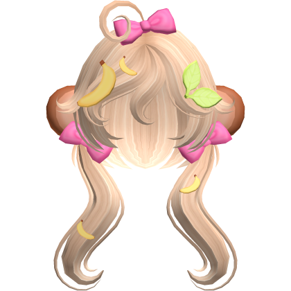🍌🐵🍃 cute lala monkey pigtails in blonde