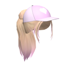 Blonde Ponytail with Pink Baseball Cap