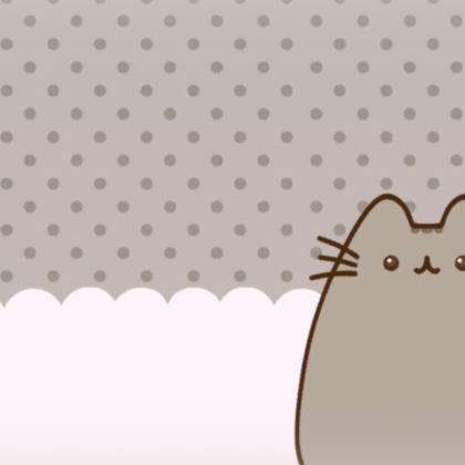 Kawaii Cute Core Gray Kitty Background