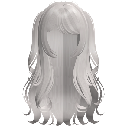 adorable wispy curly pigtails hair in ash blonde