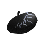 Spooky Black Bat Beret