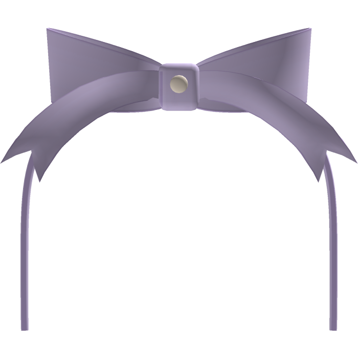 cutesy ribbon headband purple