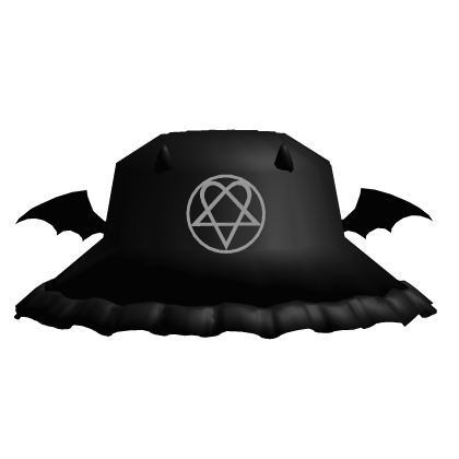 Black and white heartagram hat