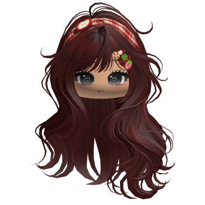 Dark Red Mori Kei Igari Hair w/ Cute Face 