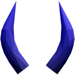 Blue Long Shiny Horns