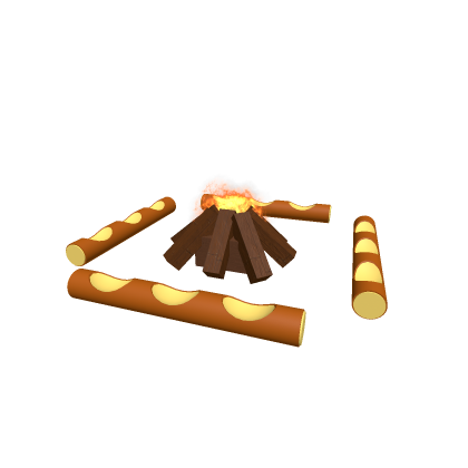 Campfire with logs