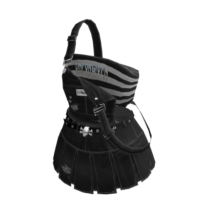 Punky Top and Denim Skirt (Black)