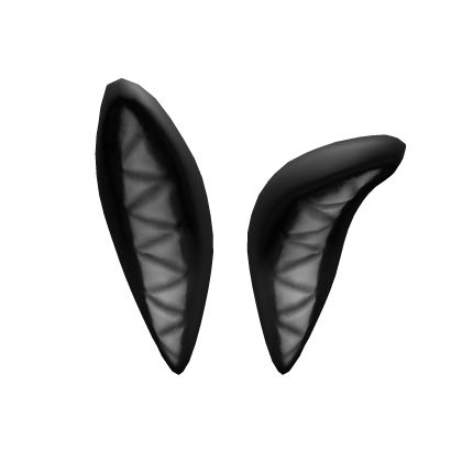 Roblox Item Black & White Grinning Bunny Ears