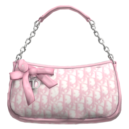 pink designer bag with bow Roblox item