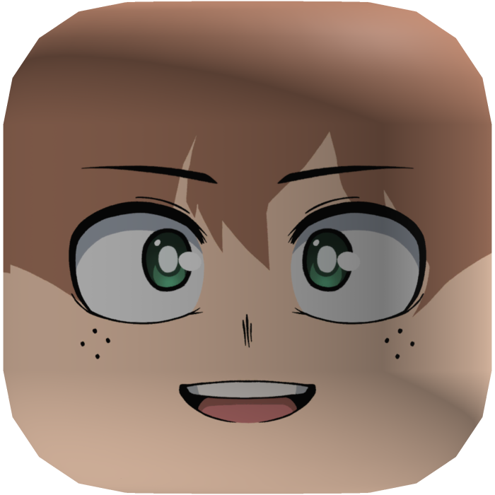 Deku White Pupils Smile Face