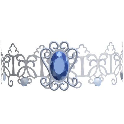 🪦 Emily Corpse Bride Silver Choker Blue Gem