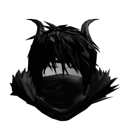 Vkei Black Hair Neck Fur Horns Scarf