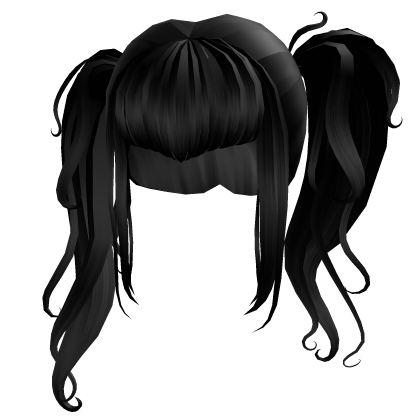 Y2K Black Adorable Pigtails Vampire Bangs Roblox item