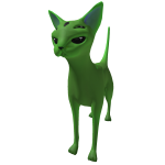 Green Alien Cat