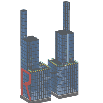 🎀 Roblox HQ Towers Map City Building
