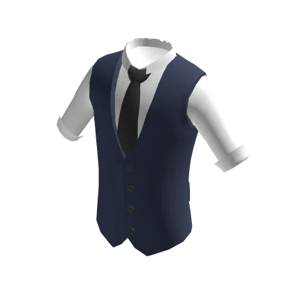 Blue Shirt & Formal Black Vest | Roblox Item - Rolimon's