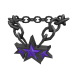 Black Iron Purple Star Bling Necklace