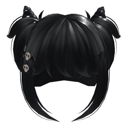 Helix Horned Pigtails Hair V1 (Ash Black)