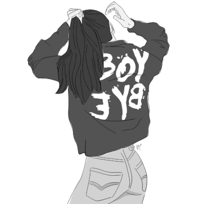 Cute "BOY BYE" Girl Roblox decal