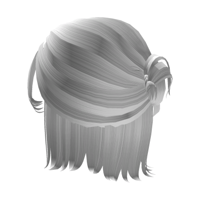 White Cheap Short Tied Back Hair  Roblox item