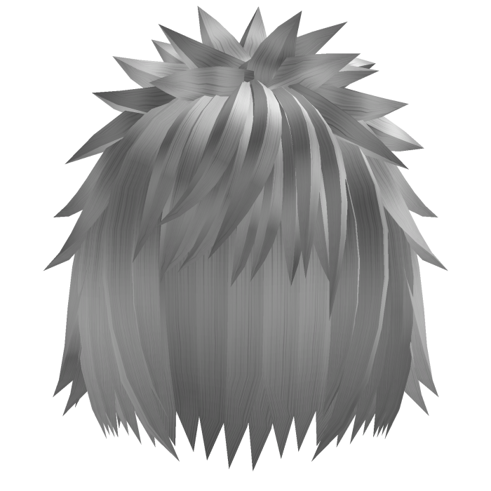 Spiky Anime Boy Hair (White)