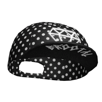 ♡ scene polka dot black & white diamond snapback