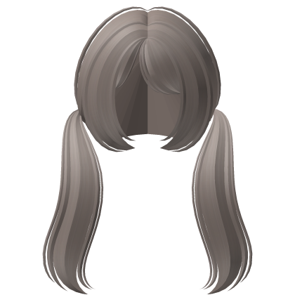 : low straight sweet pigtails in light brown ♡︎
