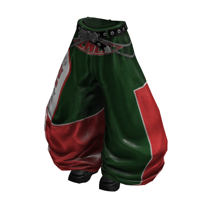 Y2K Racer Girl Pants (Black Forest Green)